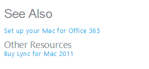 office for mac 2011 with lync