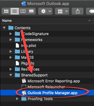2011 outlook for mac not find identy